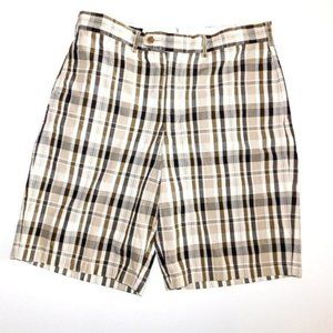 Lands' End Traditional Fit Plaid Shorts